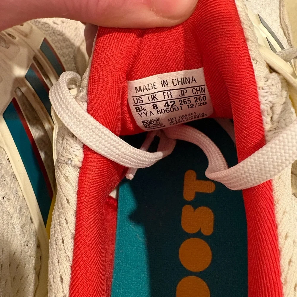 Adidas Cream and Multicolor Ultra Boost 1.0 Shoes - Picture 4 of 10